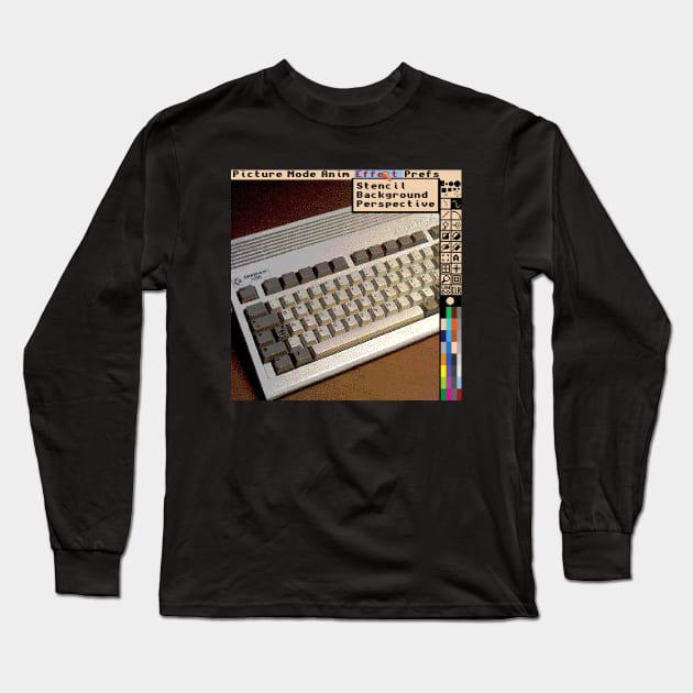 Amiga Deluxe Paint Long Sleeve T-Shirt by haunteddata